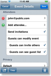 Attendees Settings