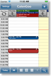 Tasks are displayed on their due date in the calendar views